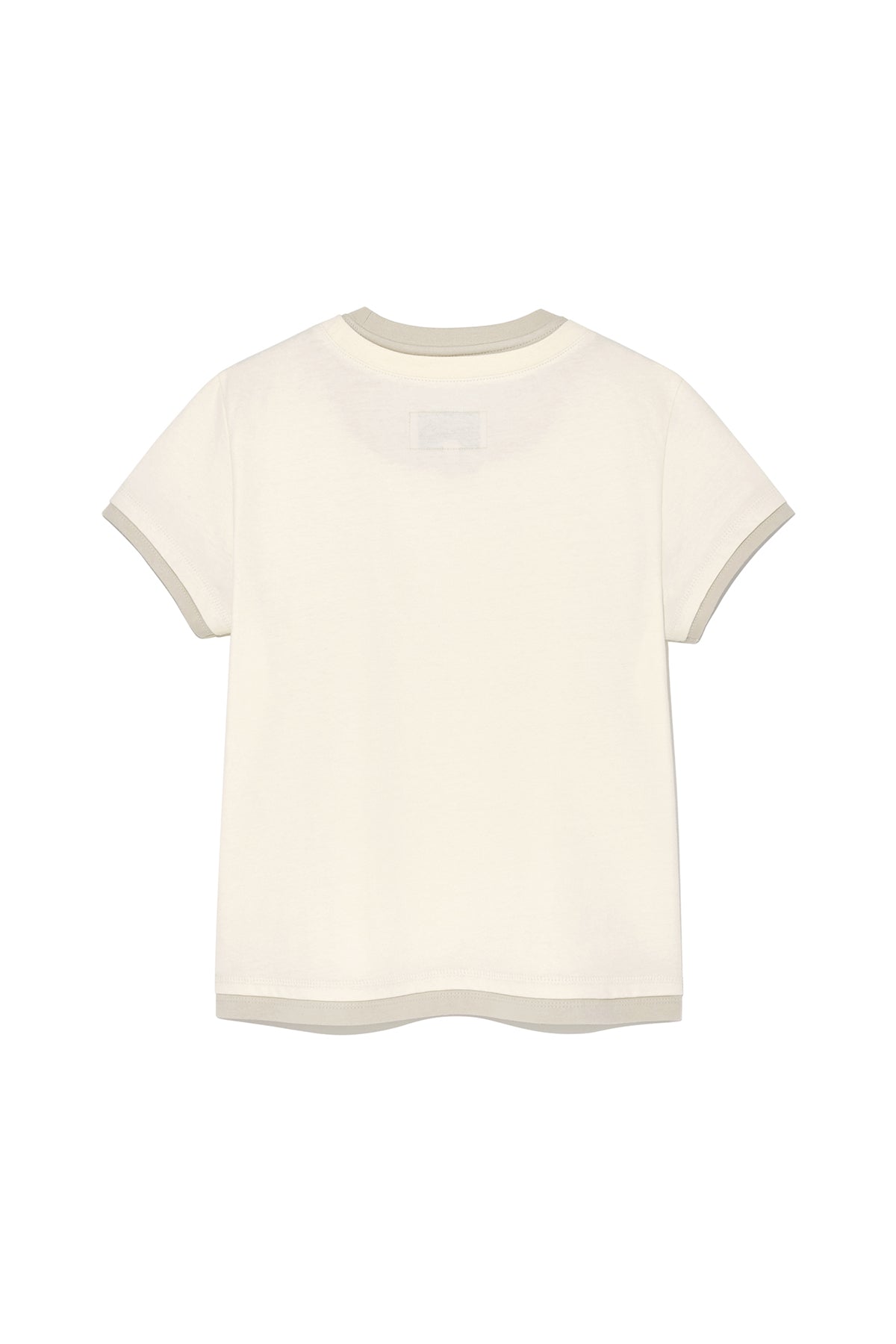 [matinkim] COLOR POINT LAYERED TOP FOR WOMEN IN IVORY