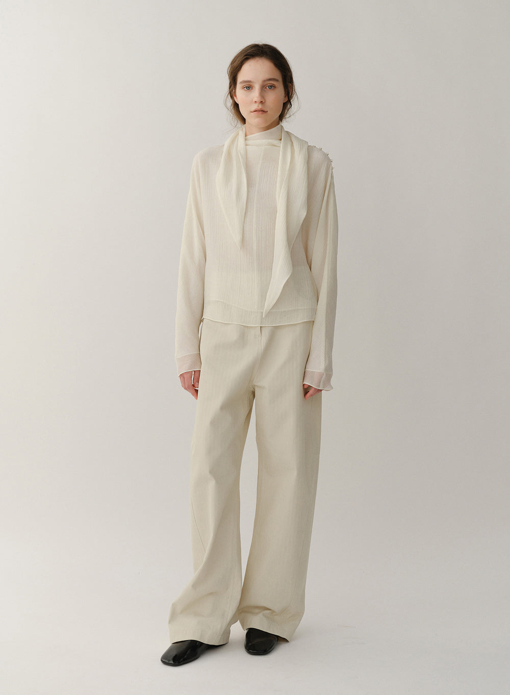 Kindersalmon Gaius Round Pants Ecru