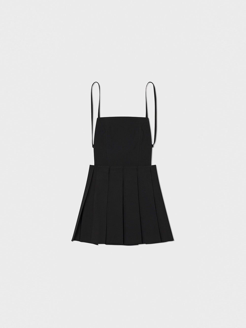 Low Classic Pleated Mini Dress Black