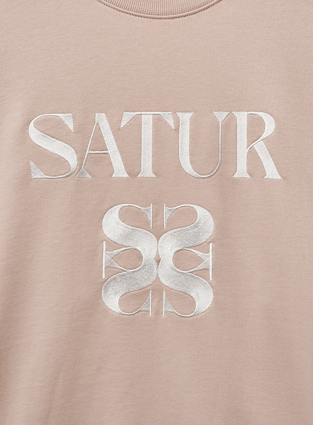 [satur] (W) Classic Logo Sweatshirt - Light Pink