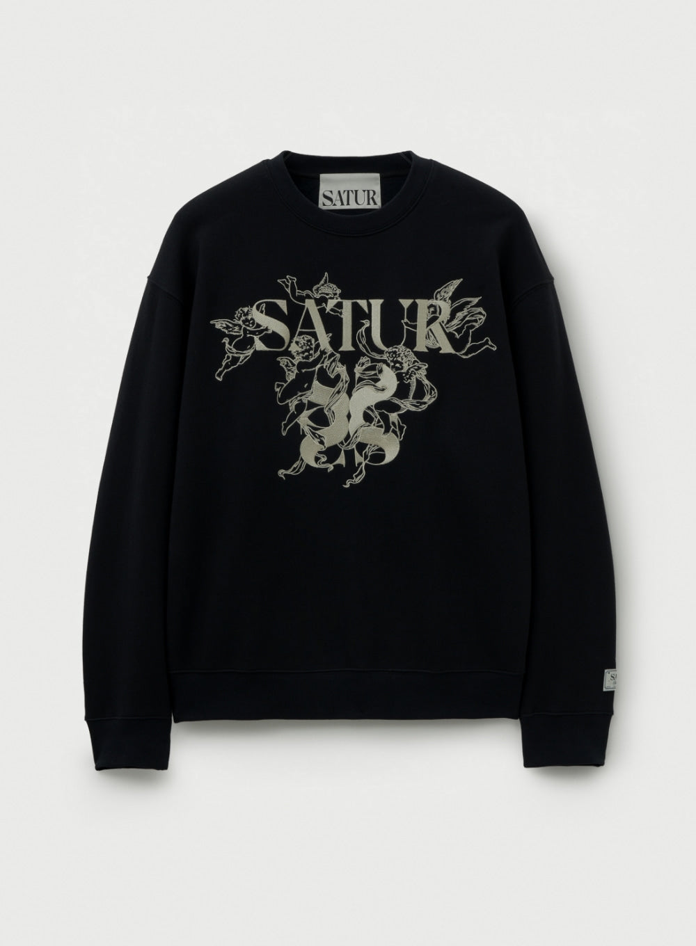 [satur] Angel Graphic Sweatshirt - Black