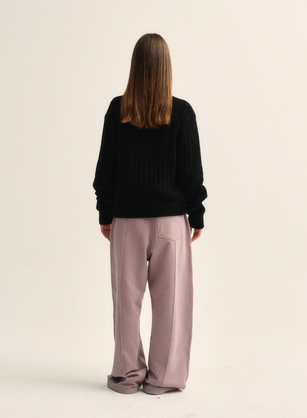 [satur] (W) Classic Logo Sweatshirt - Black Pink