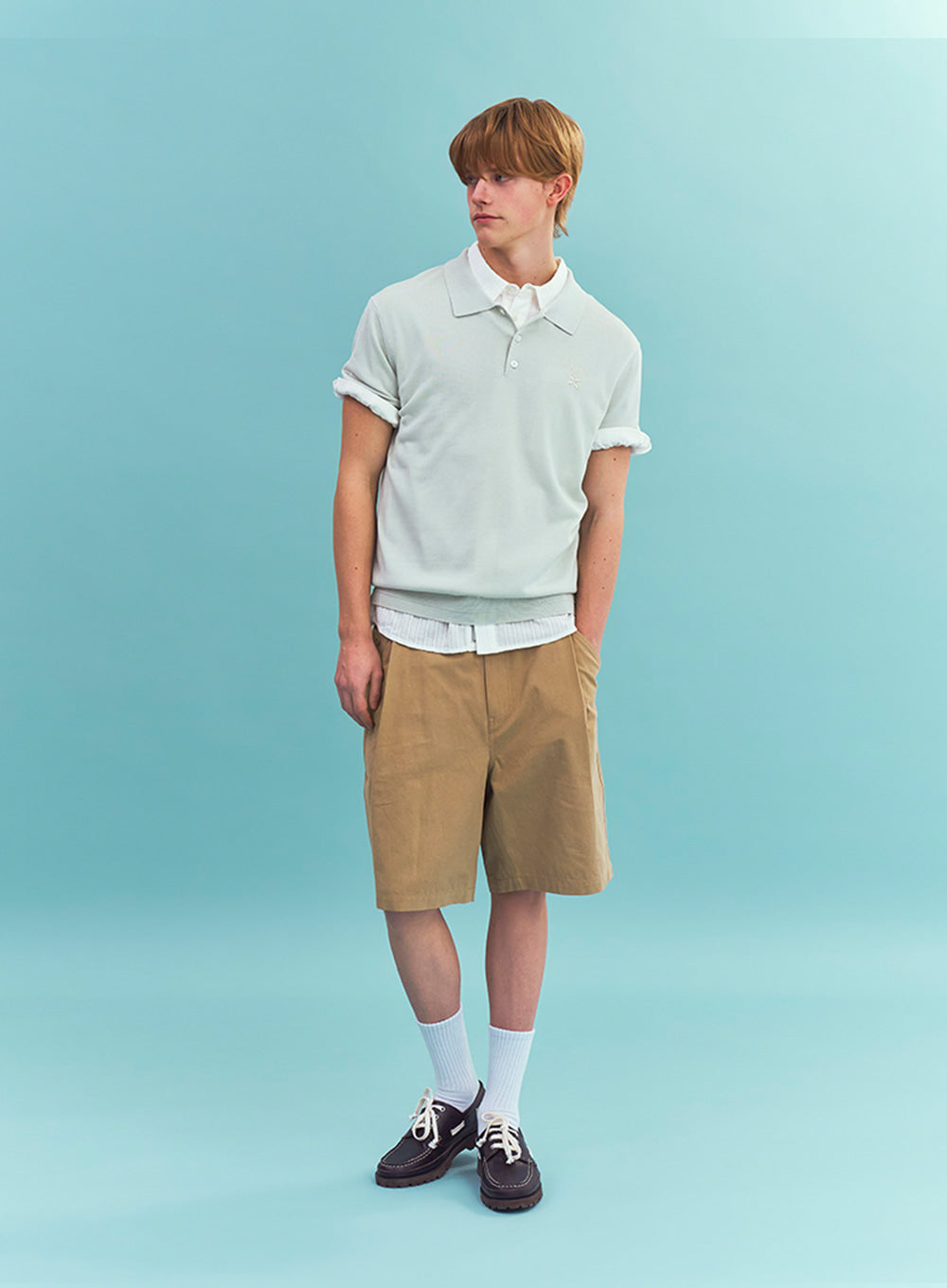 Satur Pocket Cotton Chino Shorts - Beige