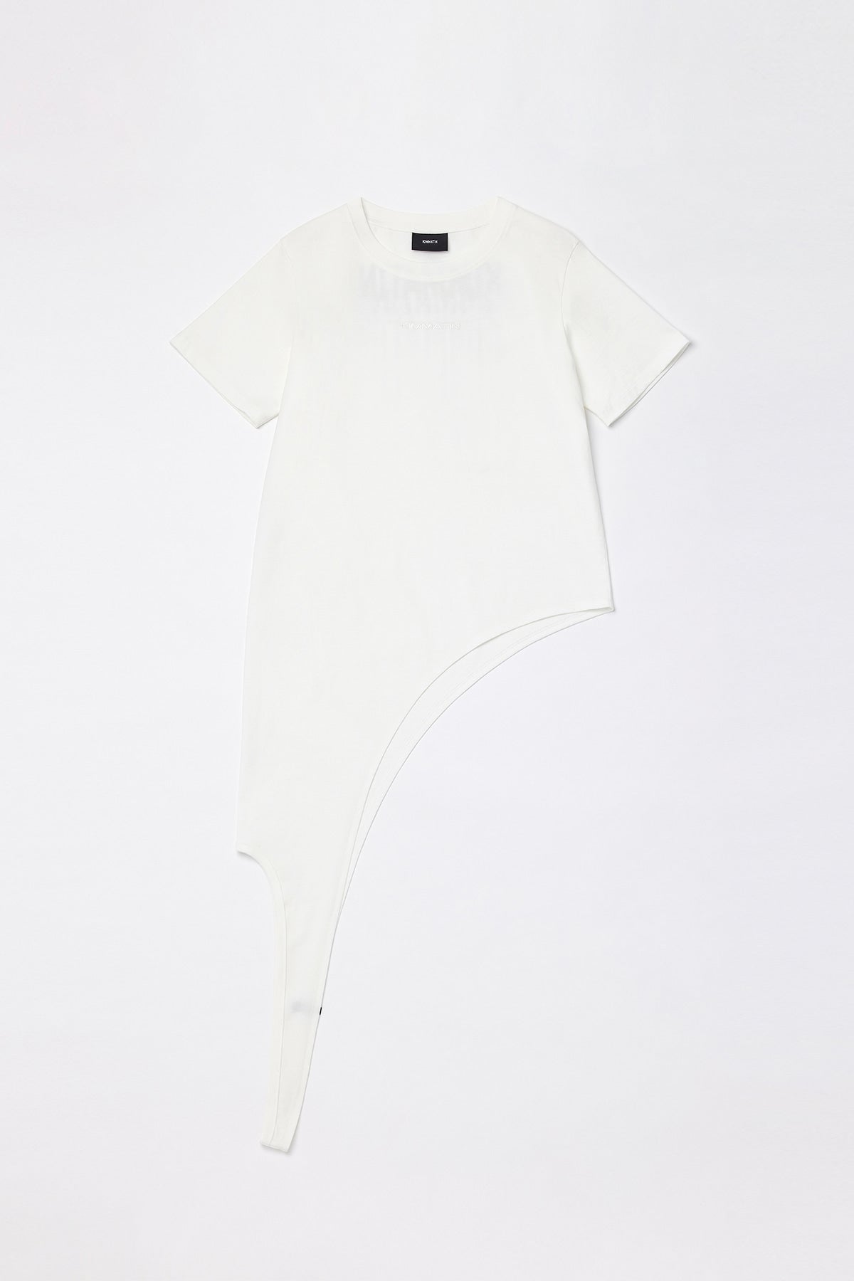 Matinkim Matin Kim Blurred Logo Layered Long Top IN White
