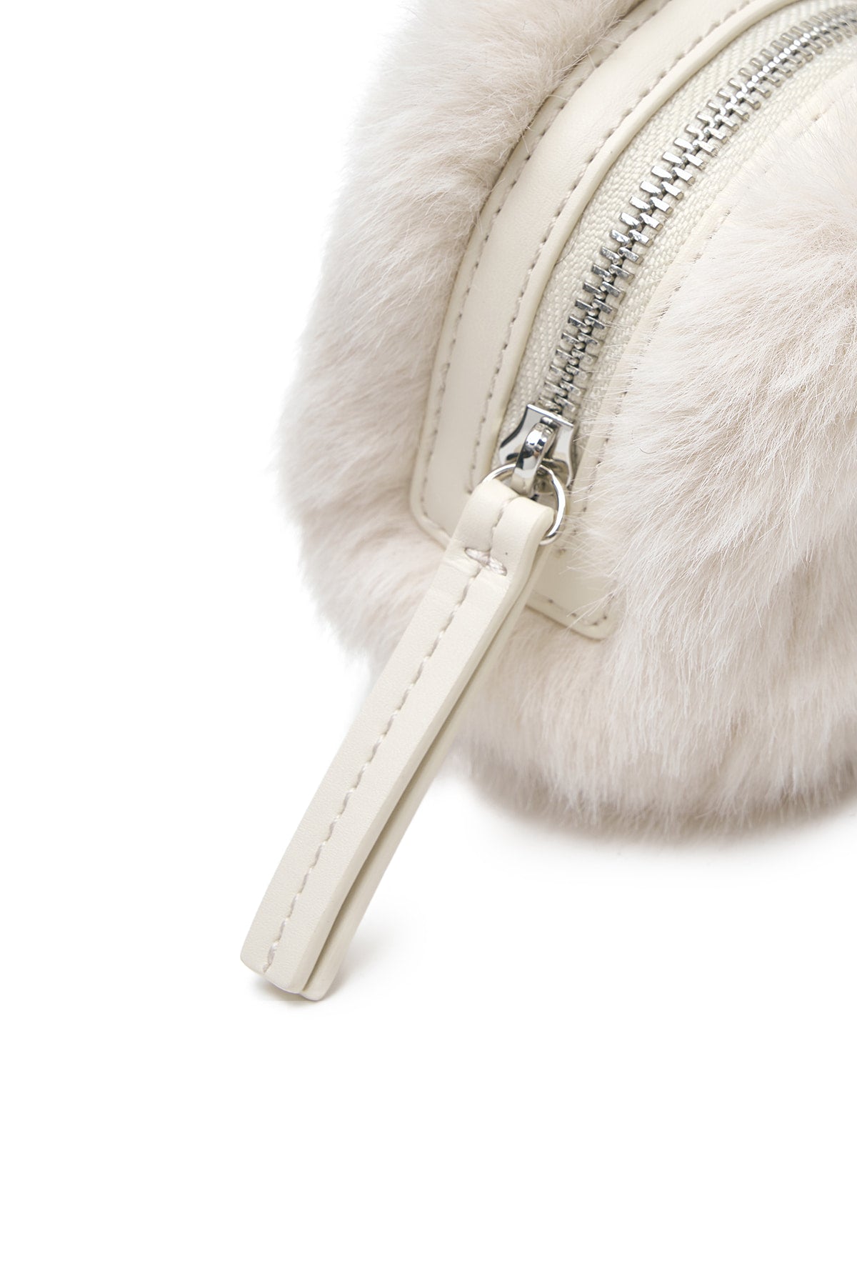 Matinkim Soft Fur Mini Cube Pouch IN Ivory