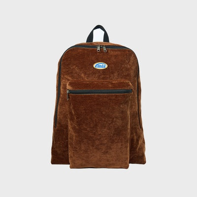 TWILL VELVET BACK PACK-BROWN