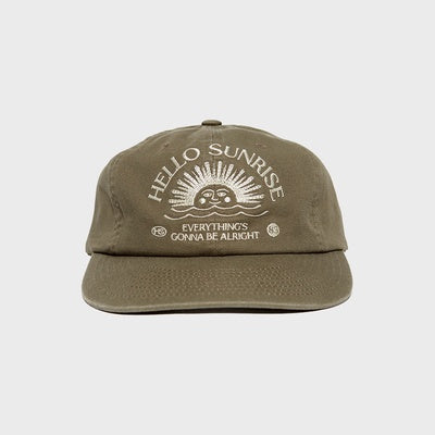 Washed HS Arch Logo 6Panel Cap (Khaki (Ivory))