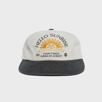 Washed HS Arch Logo 6Panel Cap (Oatmeal Beige & Charcoal)