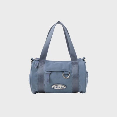 MINI CROSSED BODY CIRCULAR BAG-GRAY BLUE