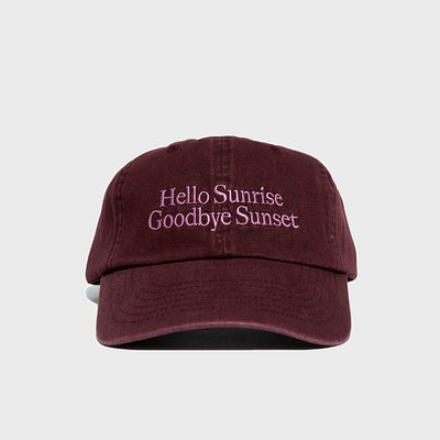 HS Classic Typo Logo Ball Cap Burgundy