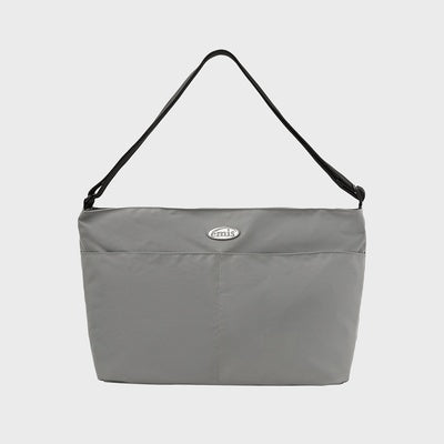 NYLON CROSSED BODY BAG-GRAY