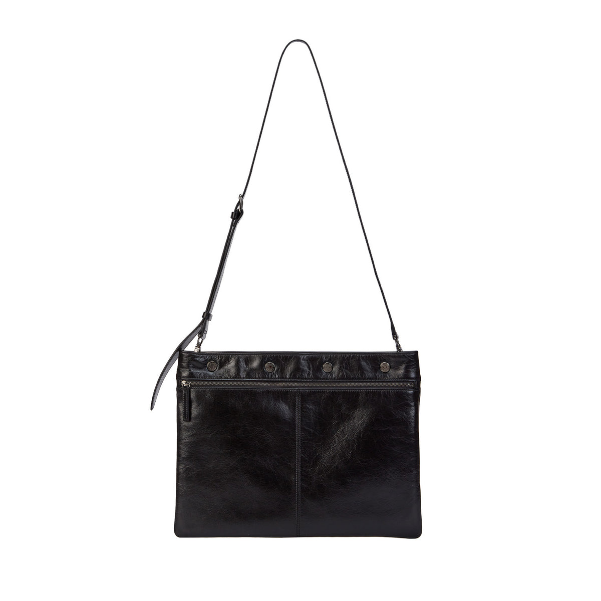 Vunque Perfec Button Up Slim Messenger Black