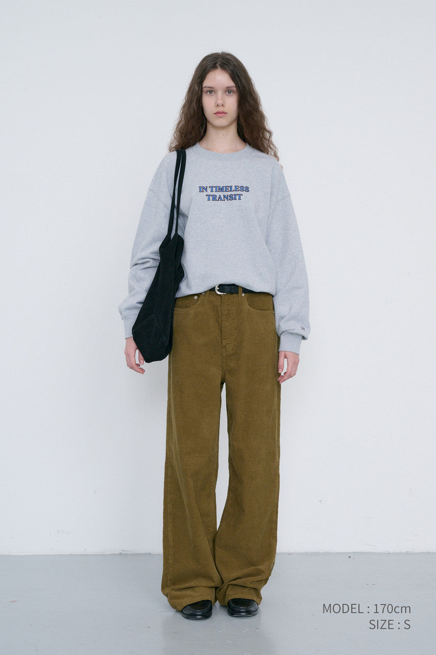 Dunst Unisex Slogan Sweatshirt Mid Melange Grey