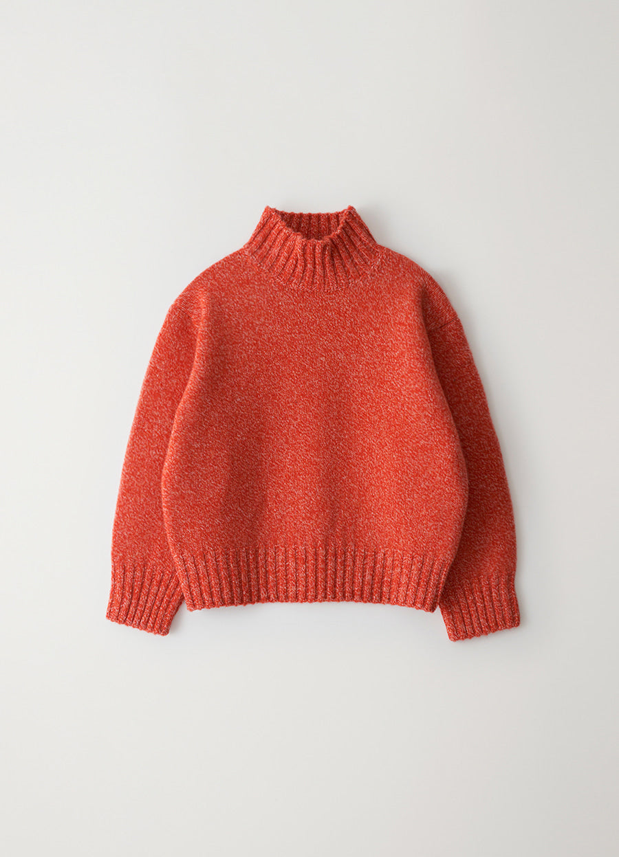 Nothing Written Boyfriend turtle neck sweater (Red and white)