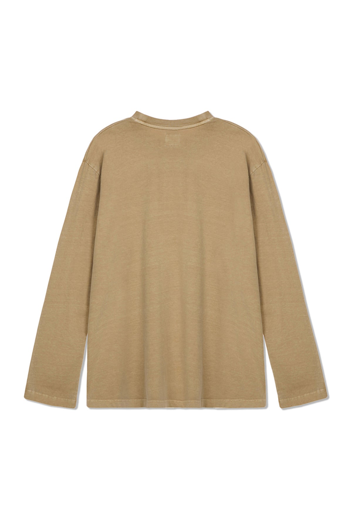 Matin Kim MATIN LNY 26 PIGMENT LONG SLEEVE TOP in Beige, premium Korean designer fashion
