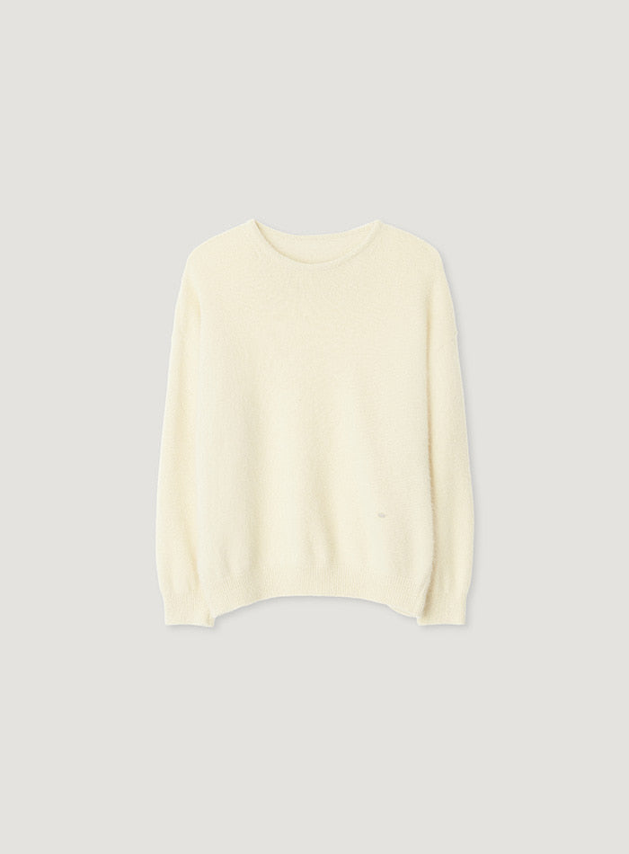 Mango Maniplease Ainee Angora Knit Vanilla