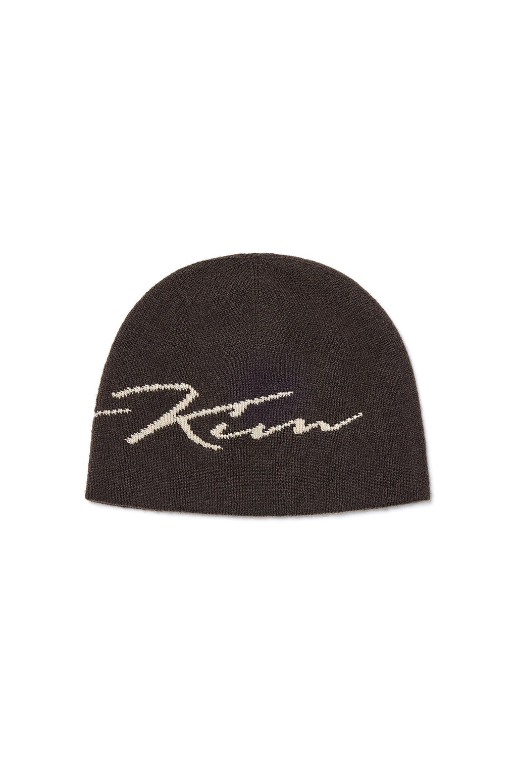 [matinkim] MATIN LOGO SCRIPT BEANIE IN BROWN