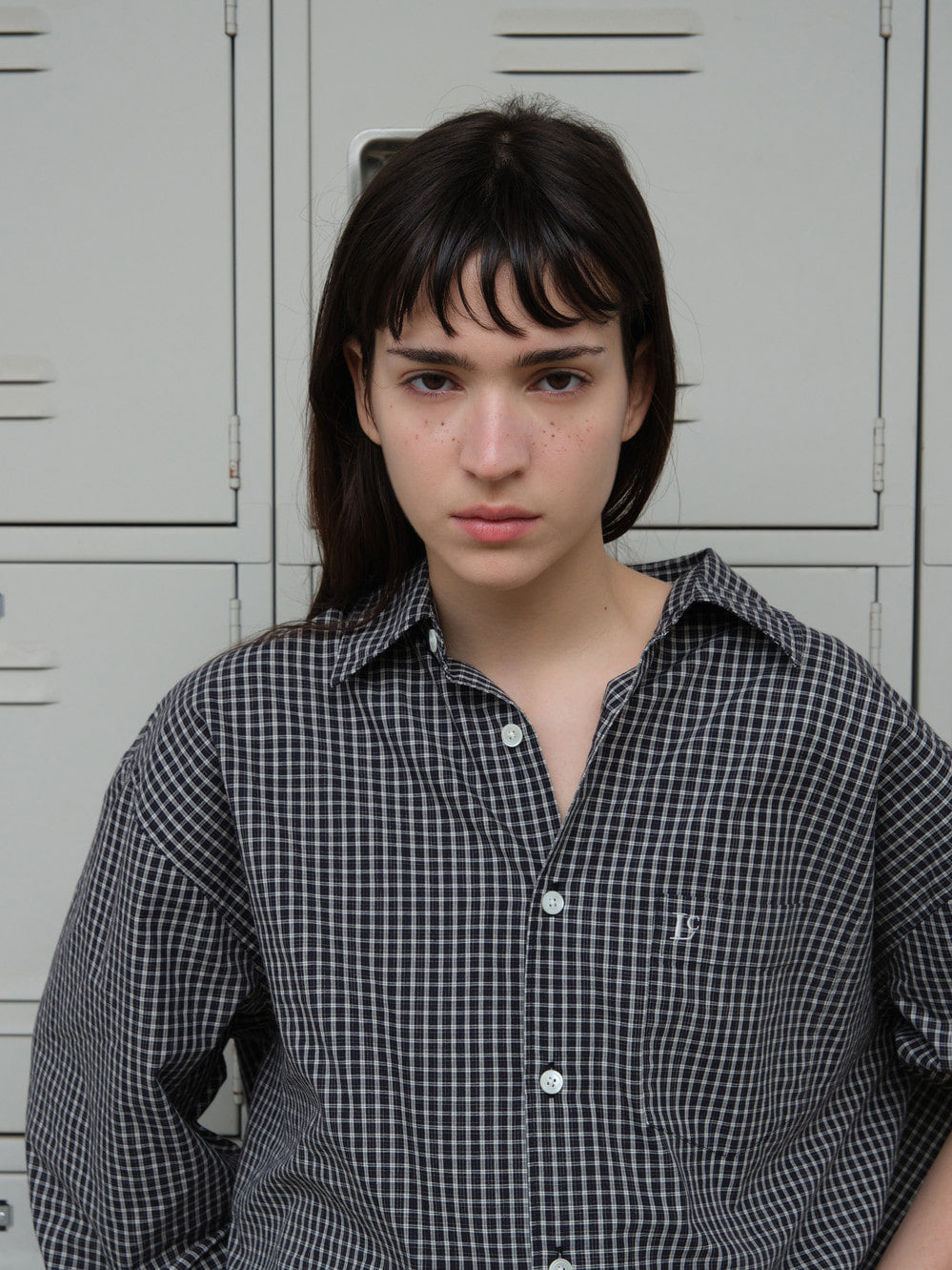 Low Classic Oversized Lc Checked Shirt Black
