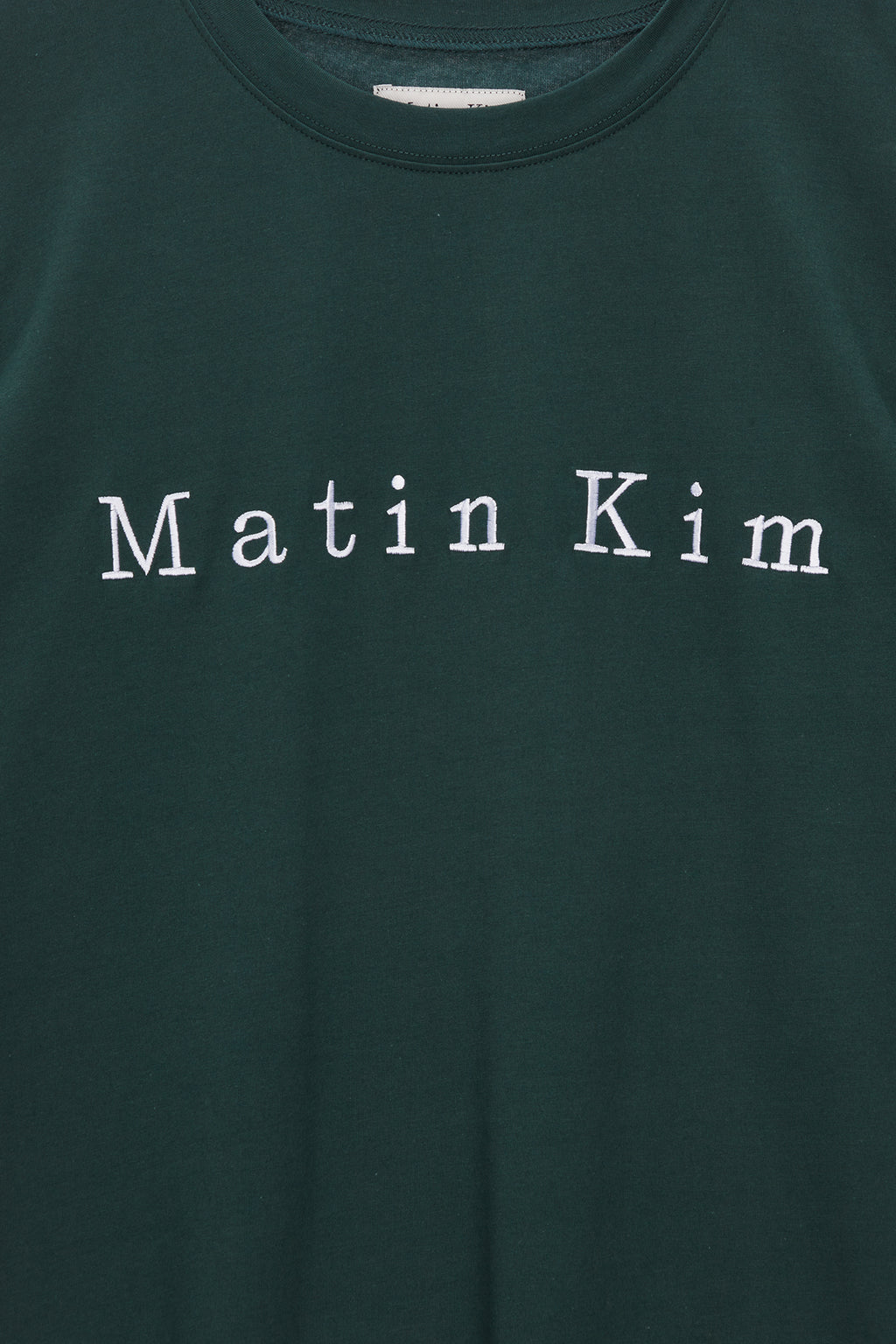 [matinkim] MATIN EMBROIDERY LOGO TOP IN GREEN
