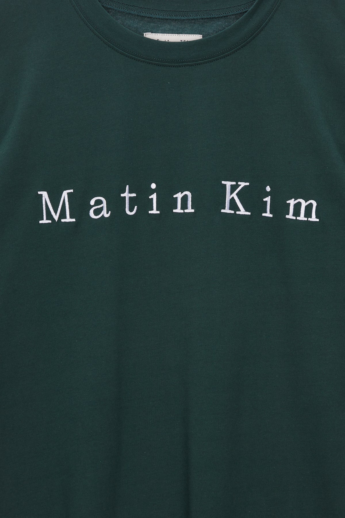 [matinkim] MATIN EMBROIDERY LOGO TOP IN GREEN