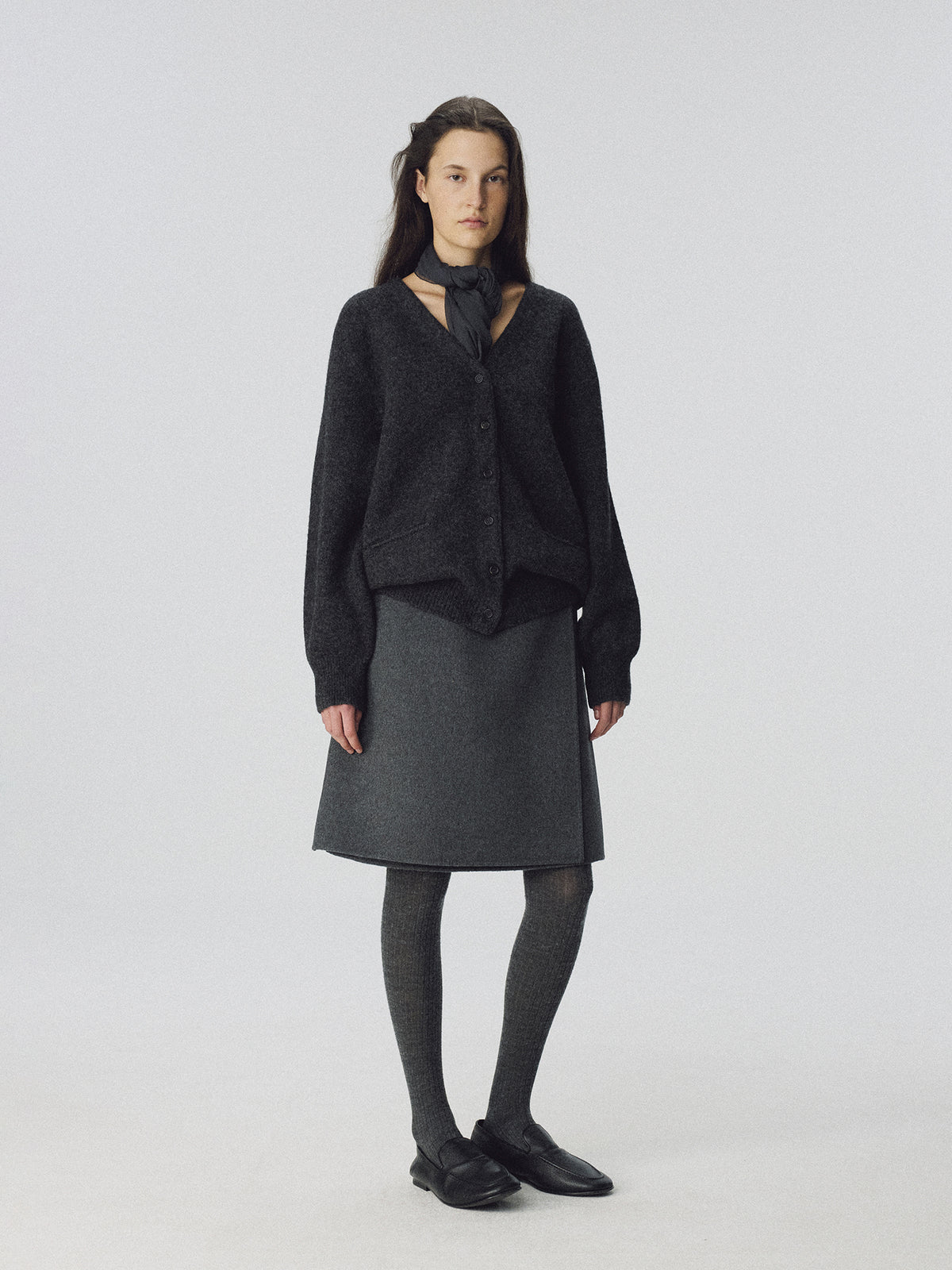 Nothing Written Fleur wool skirt (Dark gray)
