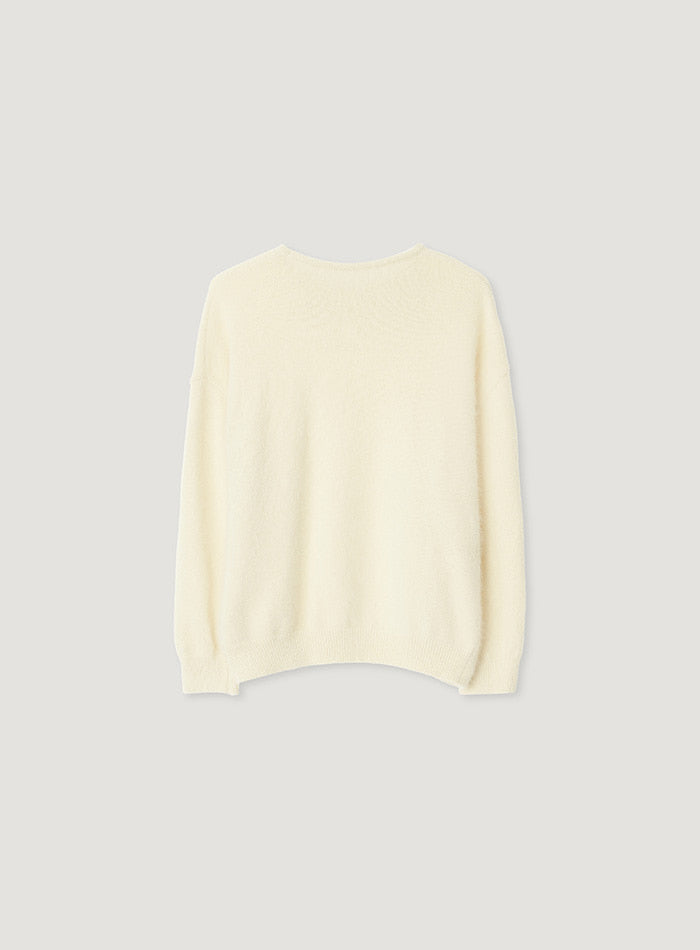 Mango Maniplease Ainee Angora Knit Vanilla
