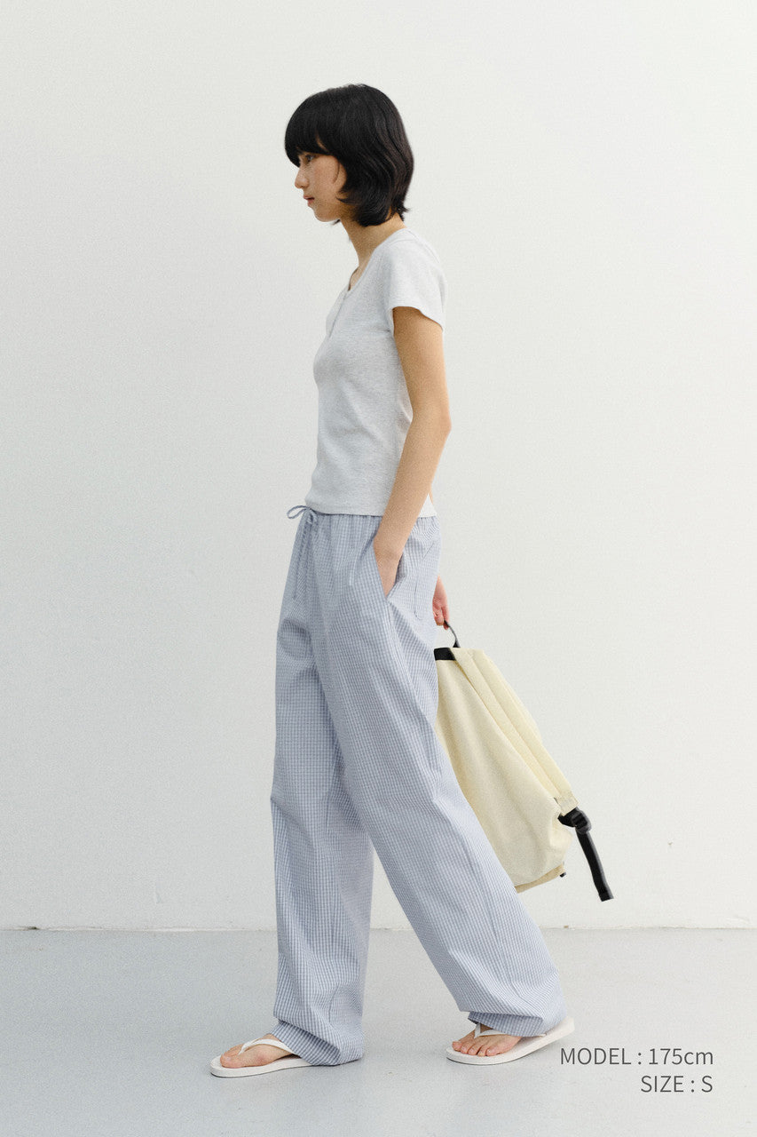 Dunst Classic Scoop Neck Top Light Melange Grey