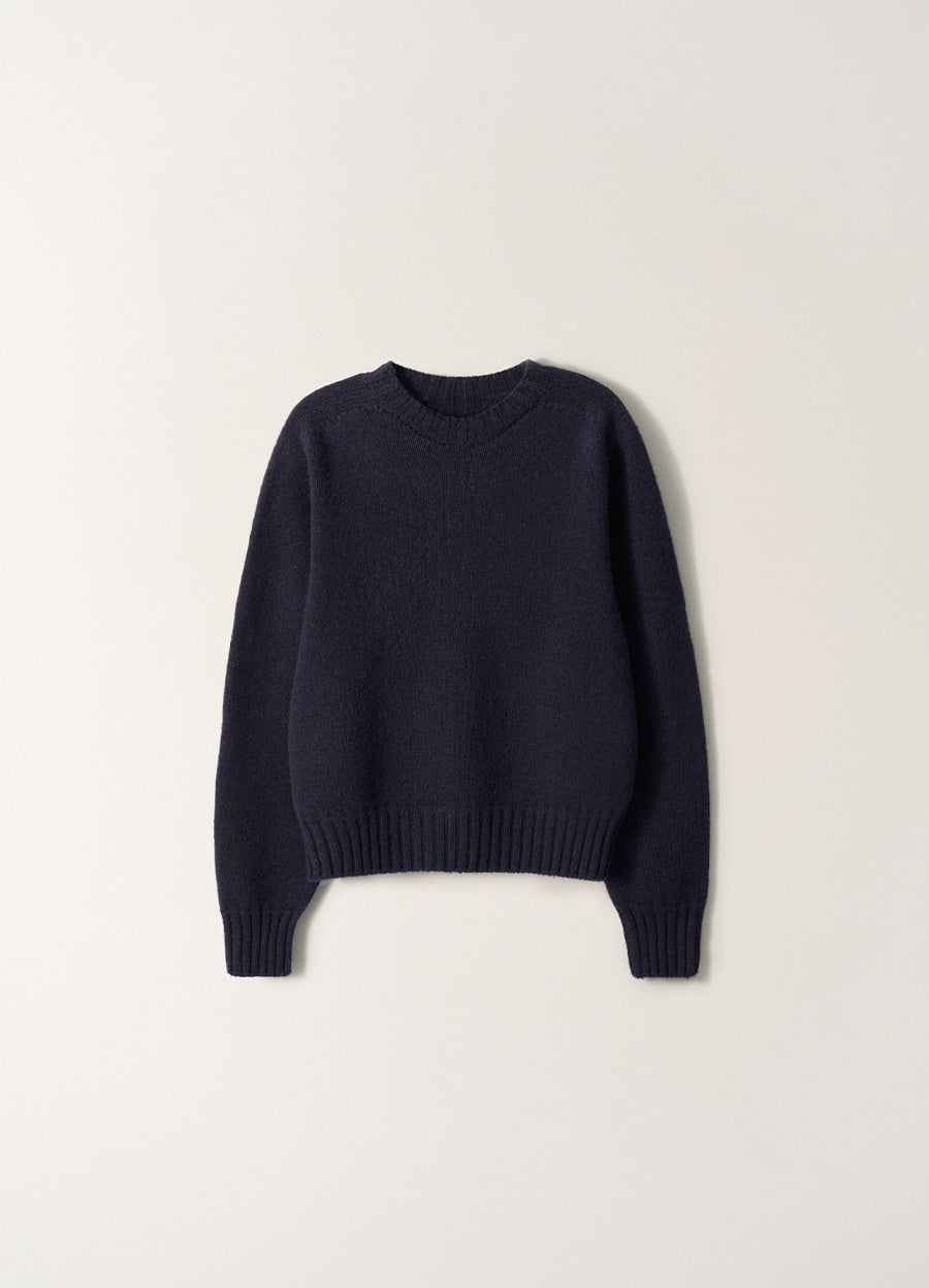 Nothing Written Bunny Wool Pullover Knit (Navy)