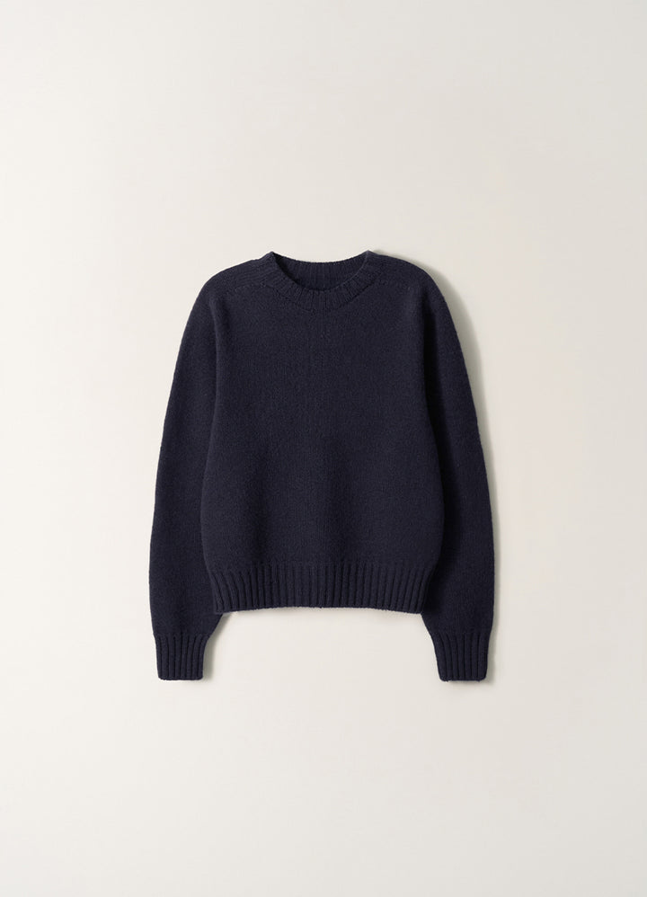 Nothing Written Bunny Wool Pullover Knit (Navy)