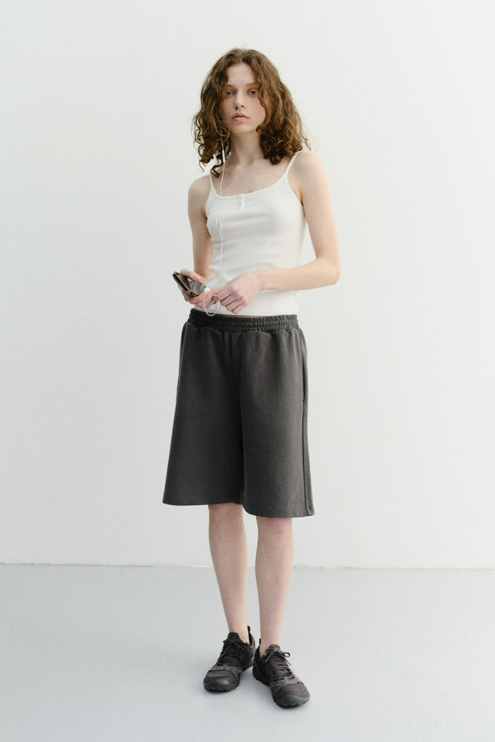 Dunst Unisex Pigment Relaxed Beach Shorts Charcoal Grey