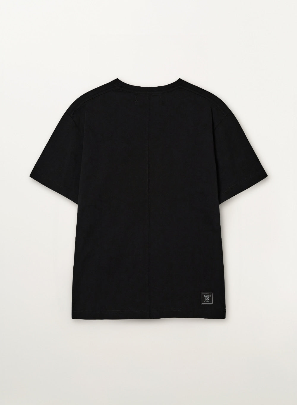 Satur Flowing Small Logo T-Shirt - Black