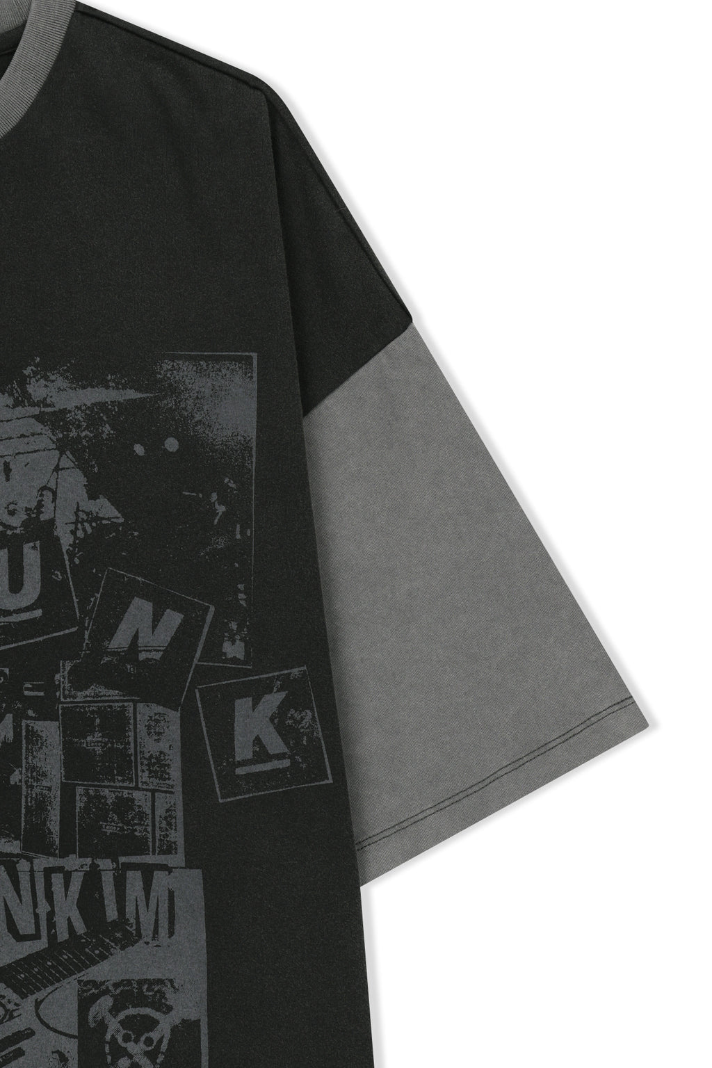 Matinkim Matin Punk Graffiti Top For Men IN Black