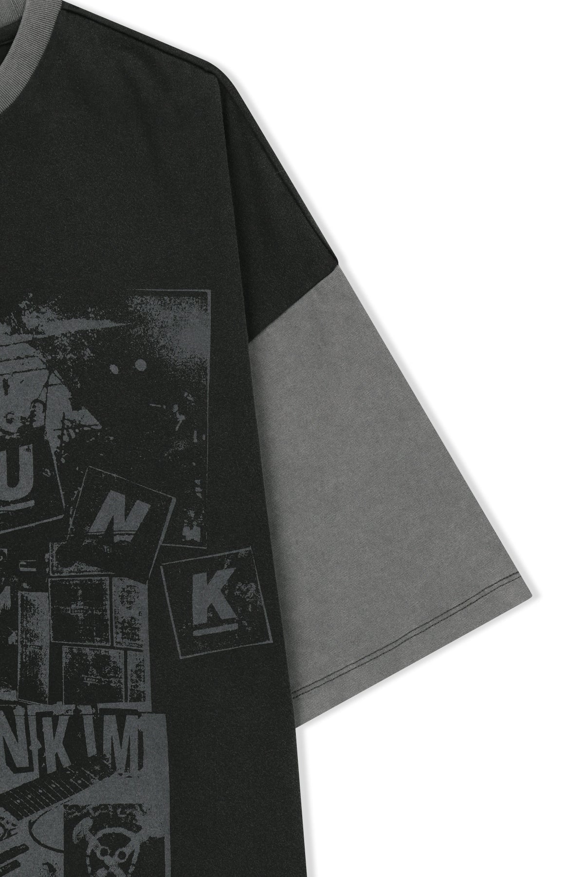 Matinkim Matin Punk Graffiti Top For Men IN Black