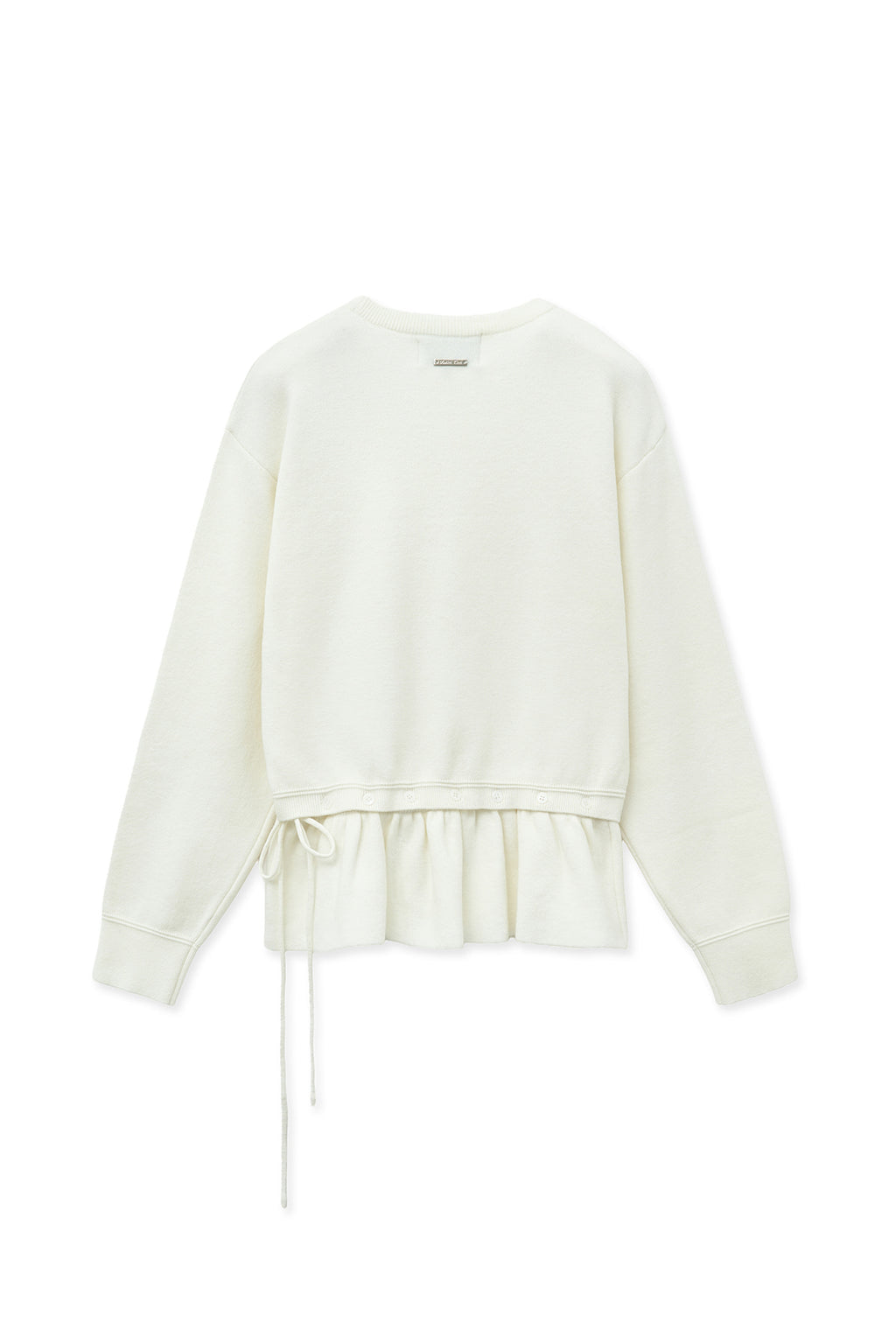 [matinkim] DETACHABLE SKIRT KNIT PULLOVER IN IVORY