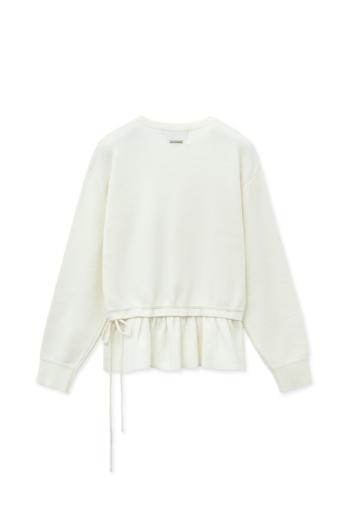 [matinkim] DETACHABLE SKIRT KNIT PULLOVER IN IVORY