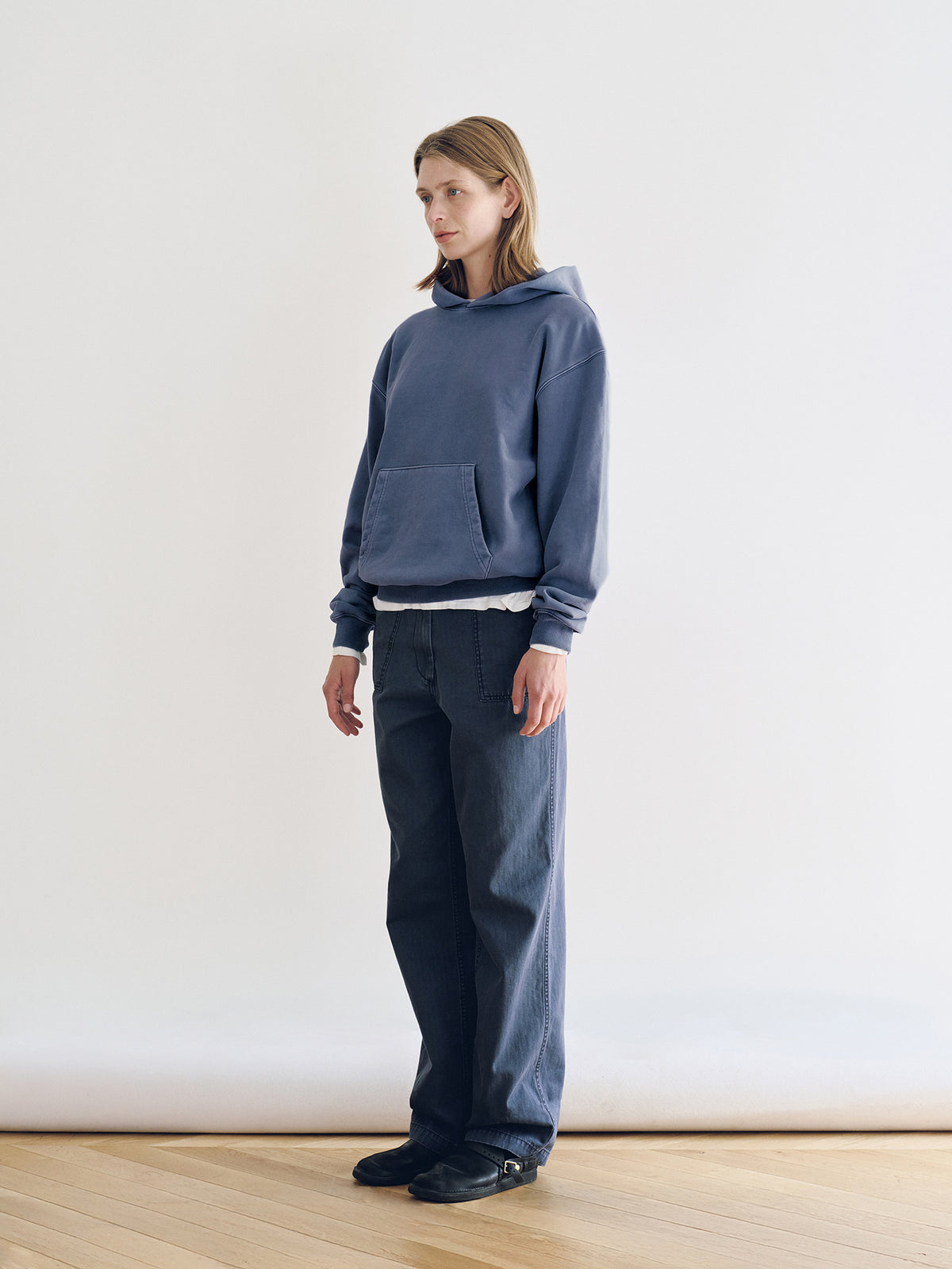 Nothing Written Muted Dye Hoodie (Washed Blue)