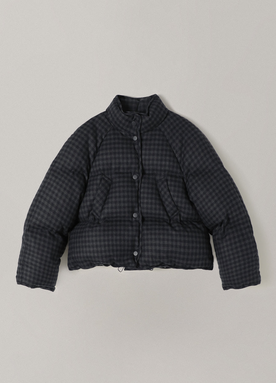 Nothing Written Cropped string puffer jacket (Hale navy)