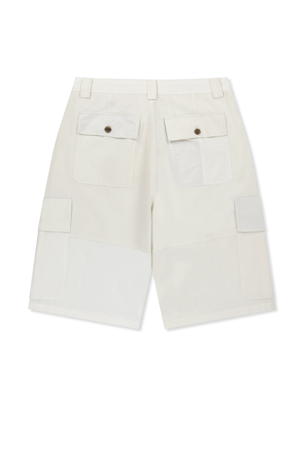Matinkim Patchwork Cargo Bermuda Pants For Men IN White