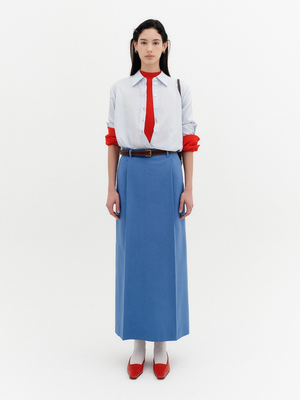 EENK Classic Straight Skirt - Blue