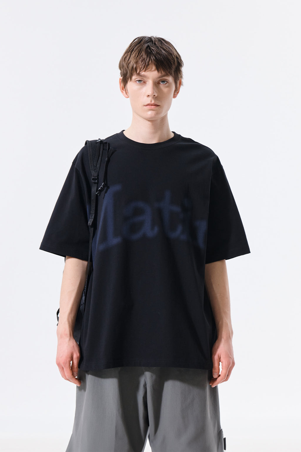 Matinkim Big Arch Logo Top For Men IN Black