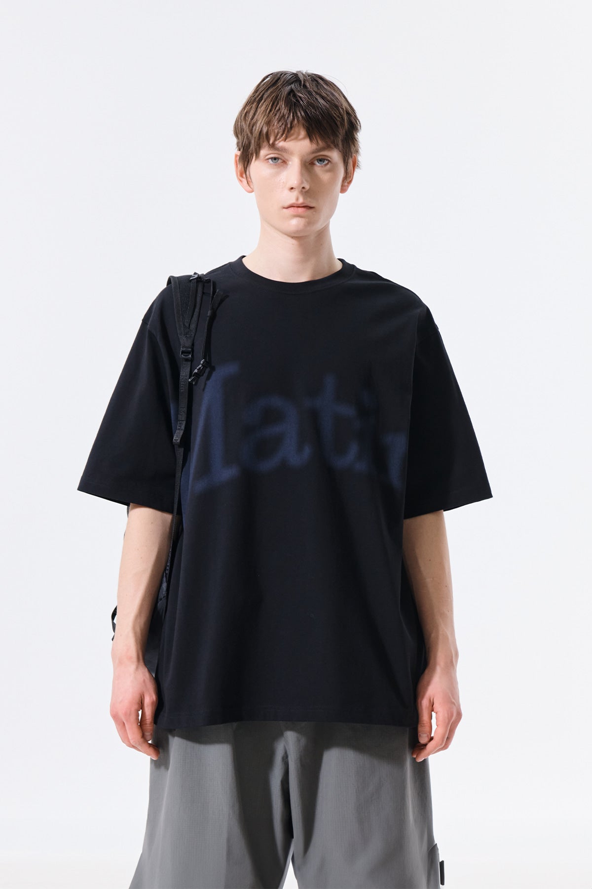 Matinkim Big Arch Logo Top For Men IN Black