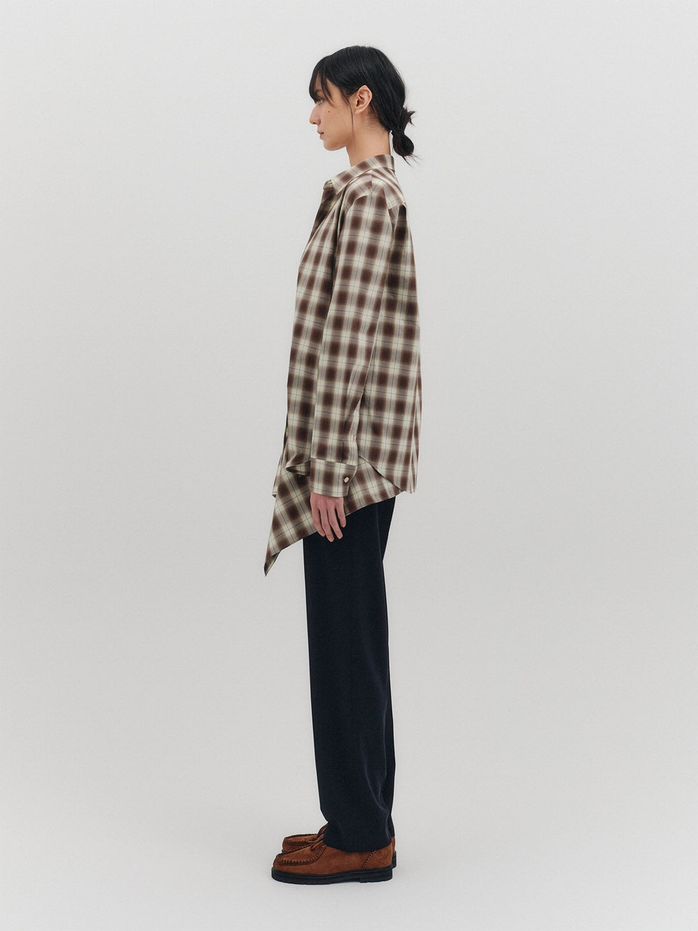 EENK Contrast Waist Pants - Navy