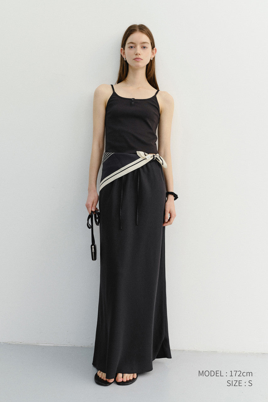 Dunst Linen Maxi Skirt Black