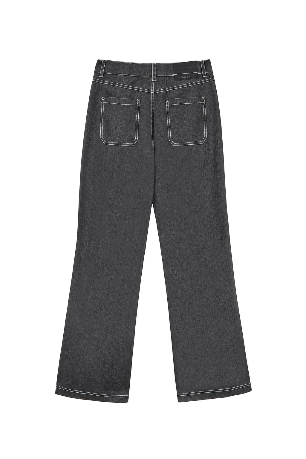 [matinkim] SIDE PINTUCK POINT PANTS IN CHARCOAL