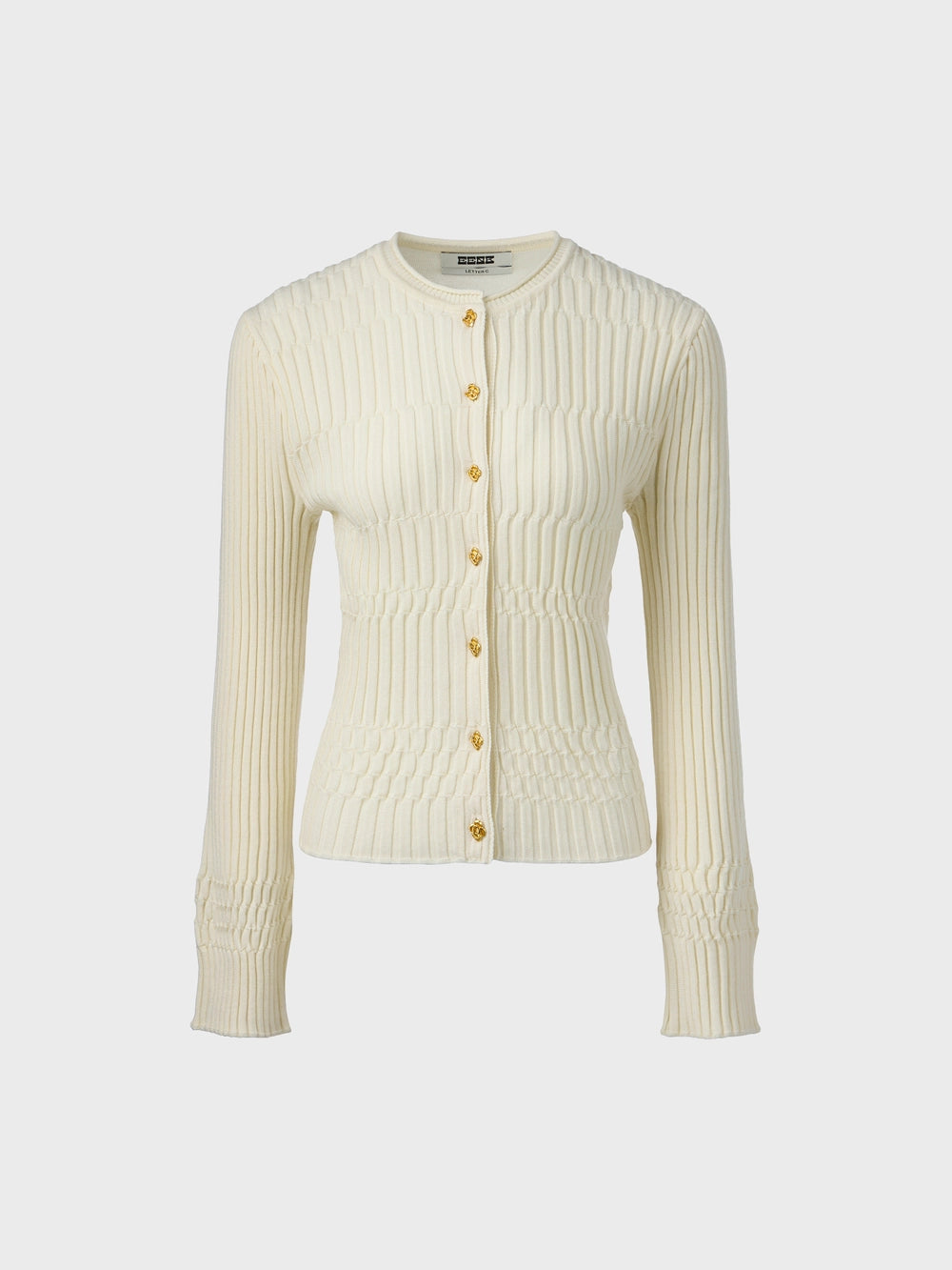 EENK Rib Knitwear Cardigan - Ivory