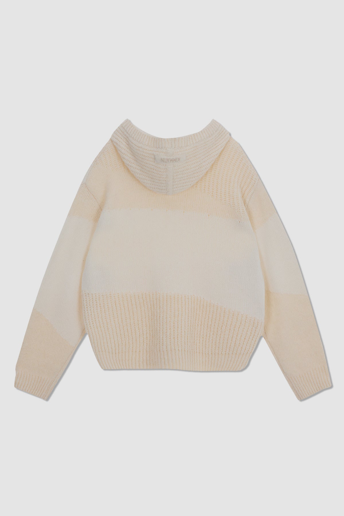 Matinkim Color Mix Unbalance Knit Hoody IN Ivory