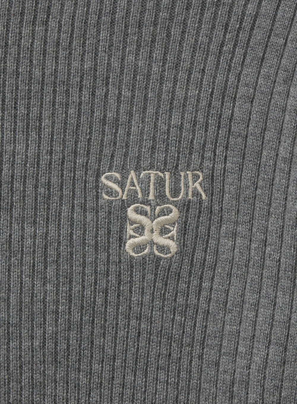 [satur] (W) 2-Way High Neck Knit - Gray