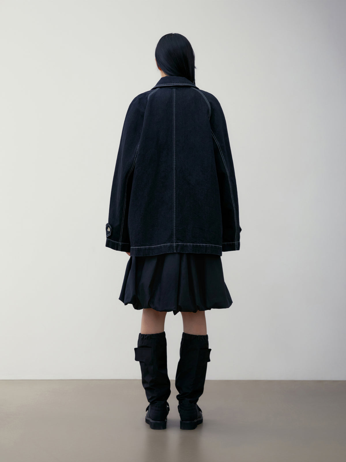 Low Classic Stitch Denim Jacket Black