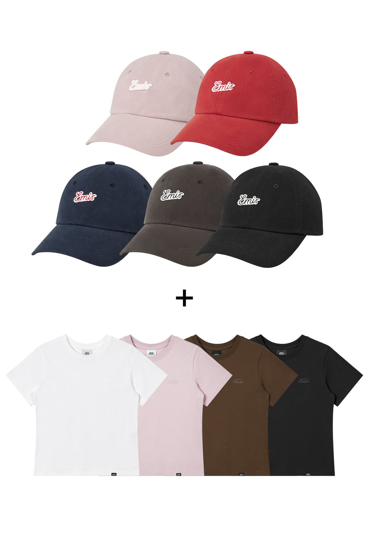 Emis Small Line Patch Ball Cap + Mono Logo Print T-Shirt