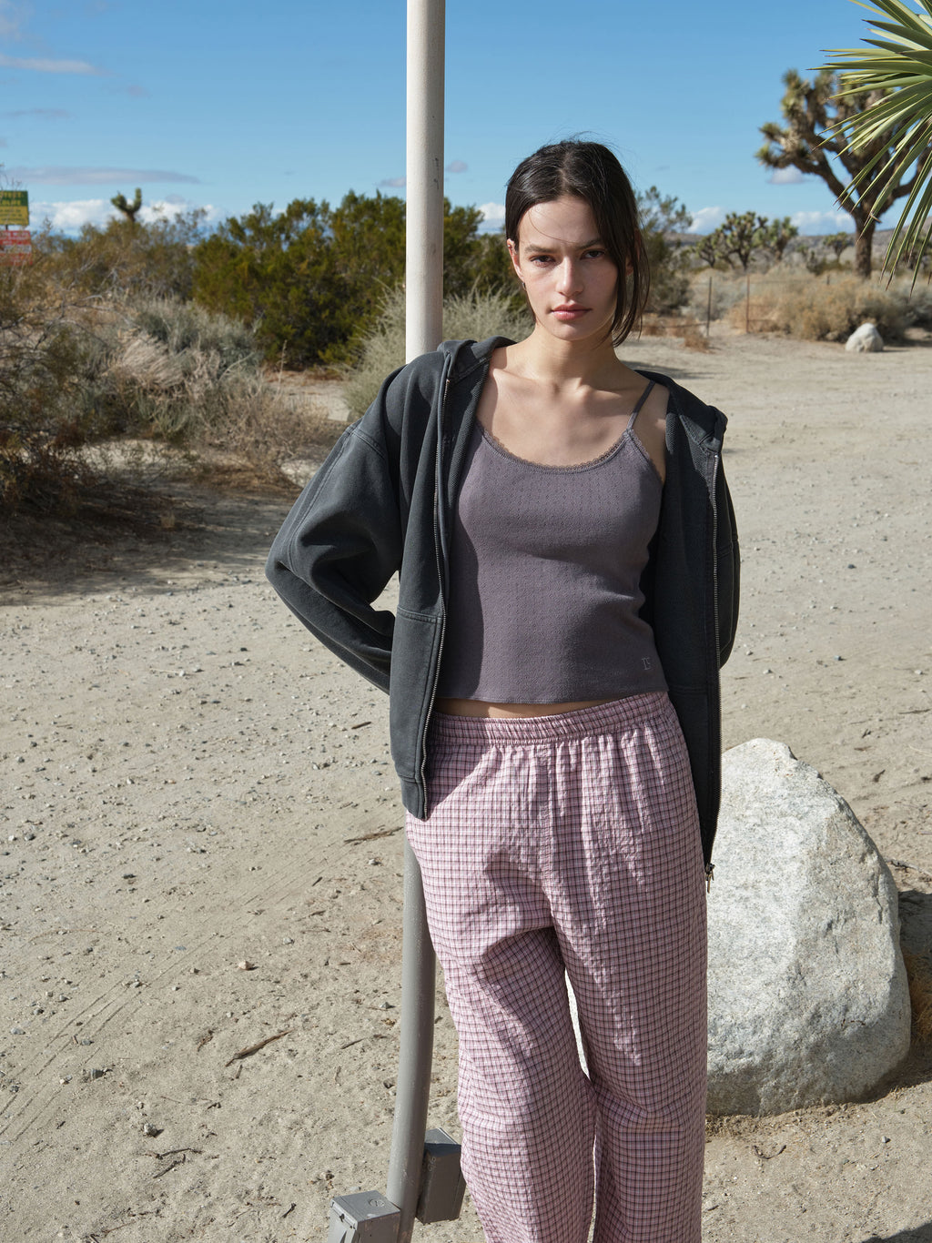 Low Classic Lc Checked Band Pants - Pink